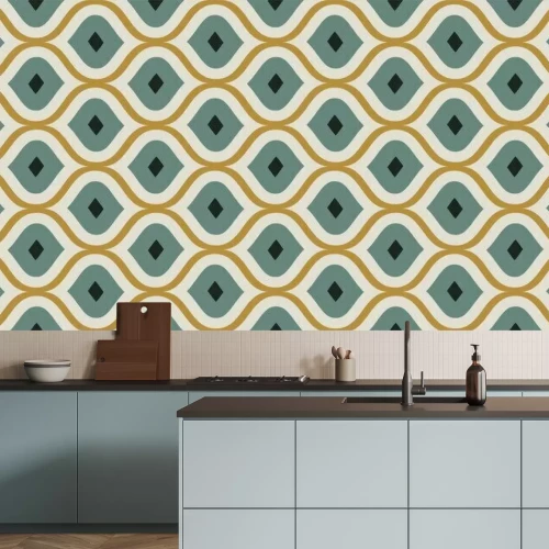 Papier peint  Modèle sans couture géométrique. Délicat bel ornement. Tissu à motif géométrique. Modèle vectorielle continue.