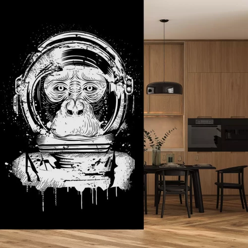Sticker  Chimpanzé dans un graphique de casque d'astronaute