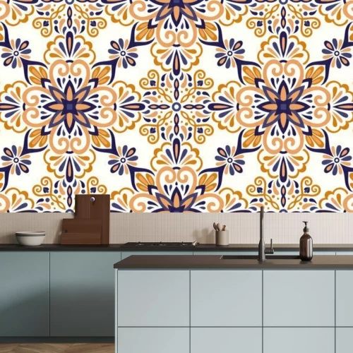 Sticker  Ornements inspirés des carreaux portugais