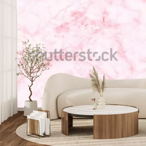 Papier peint  Marbre rose glamour