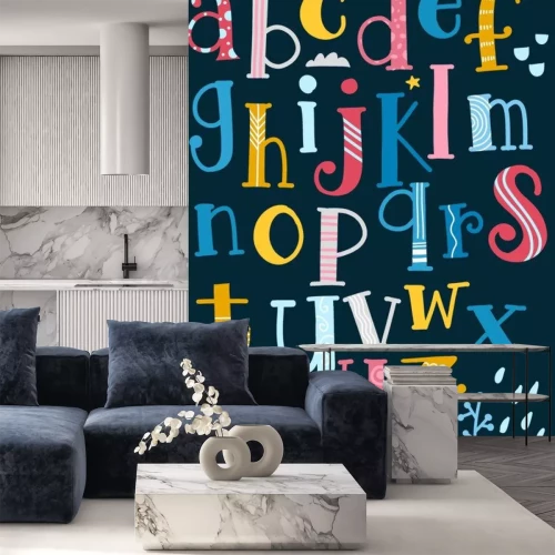 Sticker  Alphabet pour enfants avec lettres décoratives