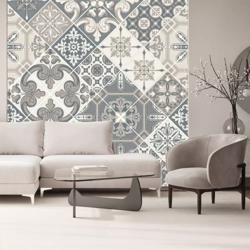 Sticker  Carreaux portugais aux couleurs grises