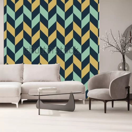Papier peint  Vintage motif chevron