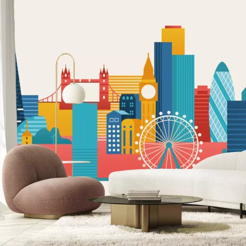 Sticker  London city illustration.