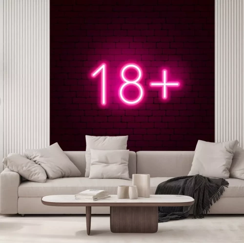 Sticker  18+ Neon Sign