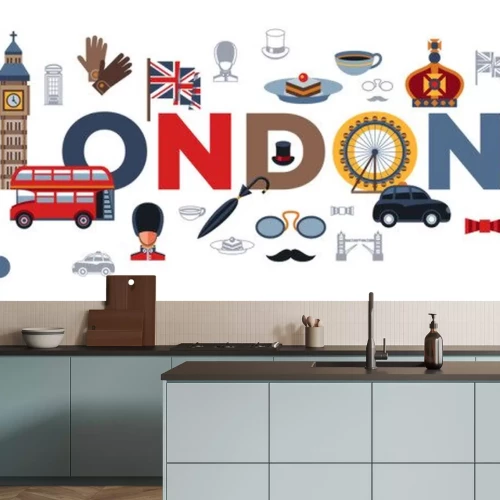 Sticker  Digital vector london simple icons