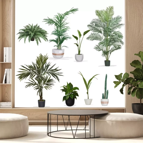 Sticker  Hand drawn vector room plant