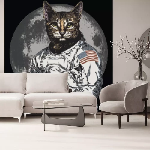 Sticker  Astronaute de chat dans une combinaison spatiale