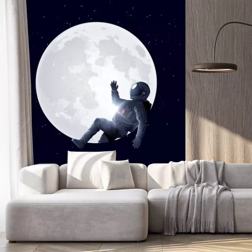 Sticker  Astronaute en combinaison spatiale sur la lune