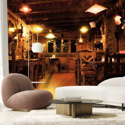 Papier peint  Intérieur de pub sombre