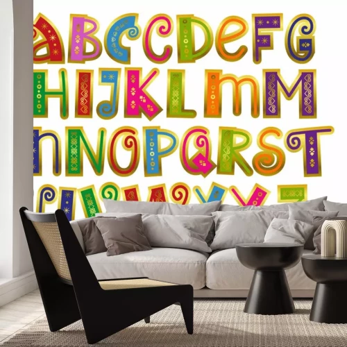 Sticker  Alphabet pour enfants dans un style de conte de fées