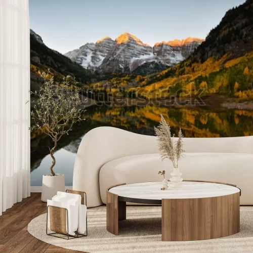 Papier peint  Coucher de soleil au lac Colorado