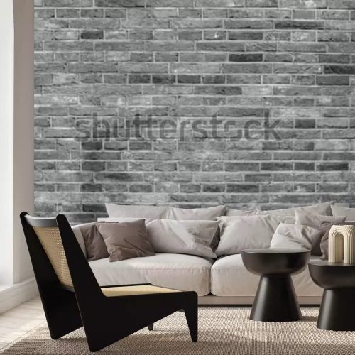 Papier peint  Mur de briques grises