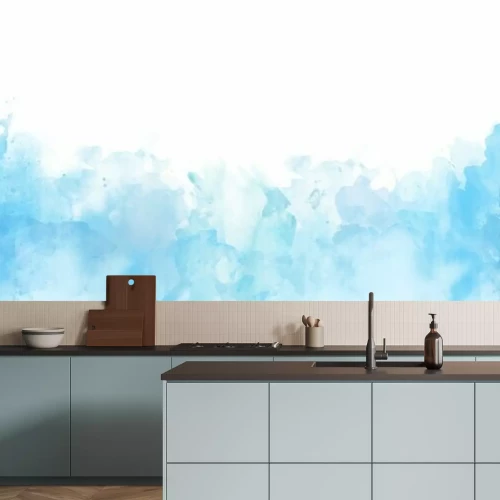 Sticker  Watercolor border isolated on white, artistic background