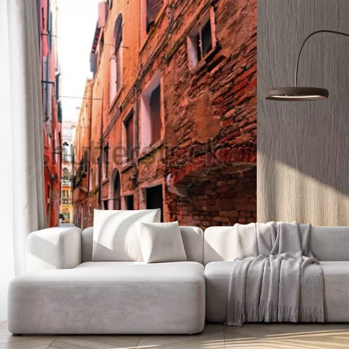 Papier peint  Rue en pierre vénitienne