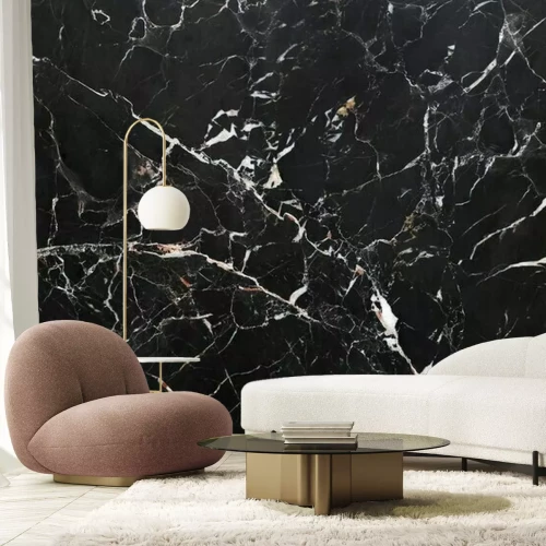 Sticker  Texture marbre noir