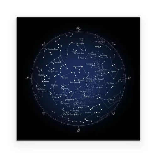 Poster  Carte du ciel avec les constellations