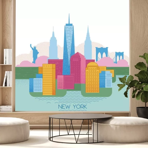 Sticker  New York skyline.