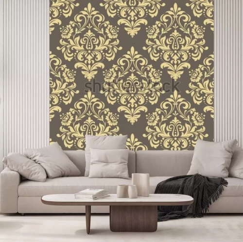 Papier peint  Fleurs ornementales baroques