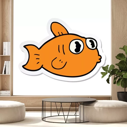 Sticker  sticker of a cartoon fish