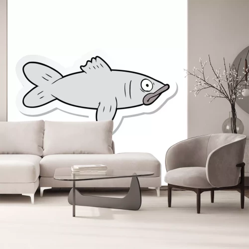 Sticker  sticker of a cartoon fish