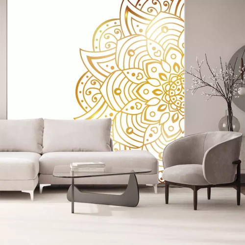 Sticker  La moitié d'un ornement floristique