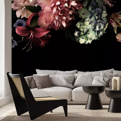 Papier peint  Floral card. Vintage flowers.