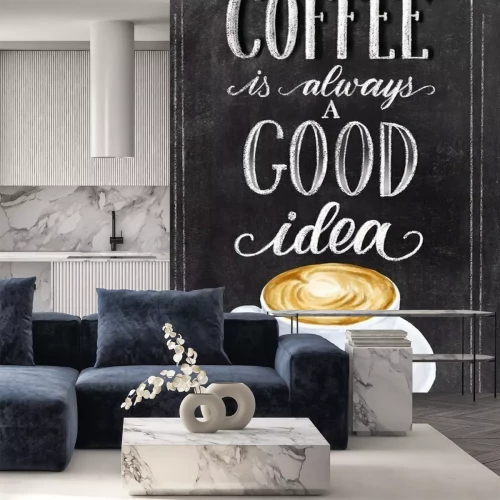 Sticker  Une tasse de café avec une inscription de motivation