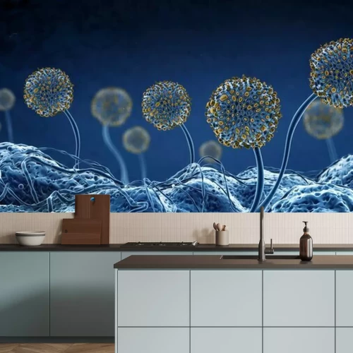 Papier peint  Vue microscopique 3D