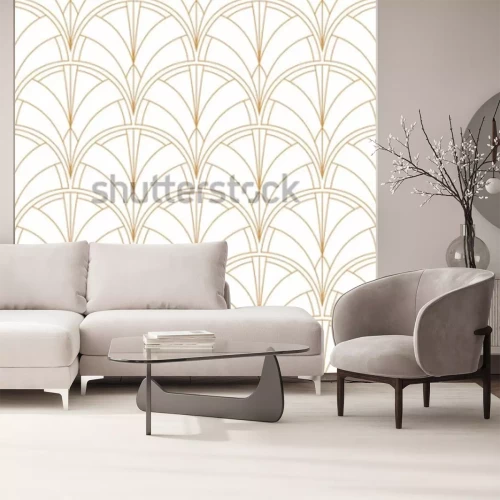 Papier peint  Style Art Deco minimaliste vintage
