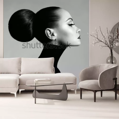 Papier peint  Femme de profil style mode