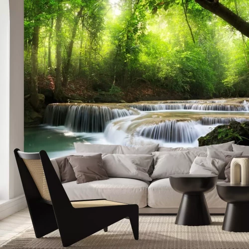 Papier peint  Chute d'eau dans la jungle