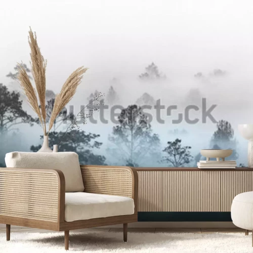 Papier peint  Jungle tropicale dans la brume