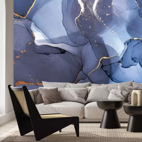 Sticker  Surface bleu-gris avec des veines claires