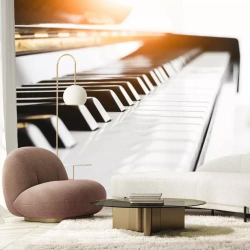 Papier peint  Touches de piano au coucher du soleil