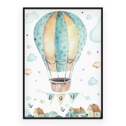 Poster  Ballon volant pour chambre de garçon