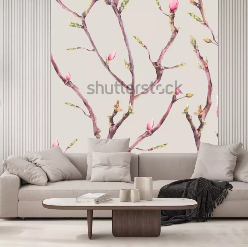 Papier peint  Nature et branches de magnolia