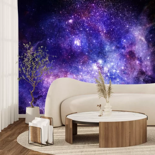 Papier peint  Nuages ​​violets dans l'espace