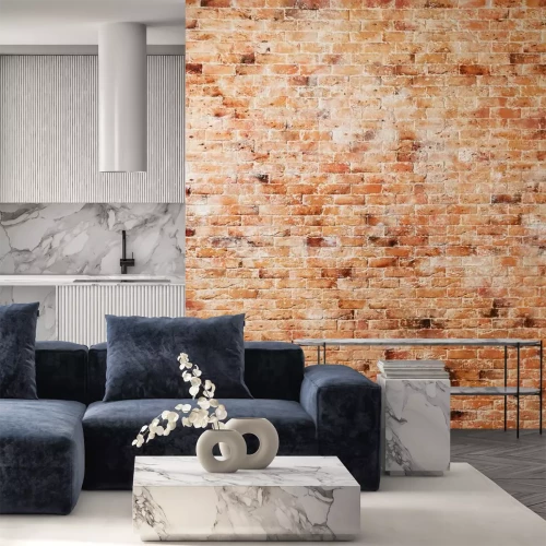 Papier peint  Façade en briques anciennes