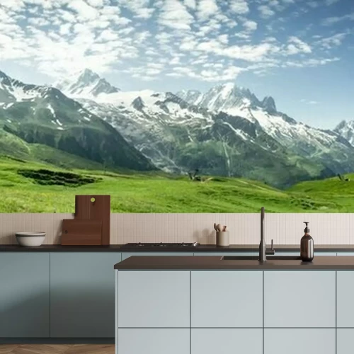 Papier peint  Panorama du Mont Blanc