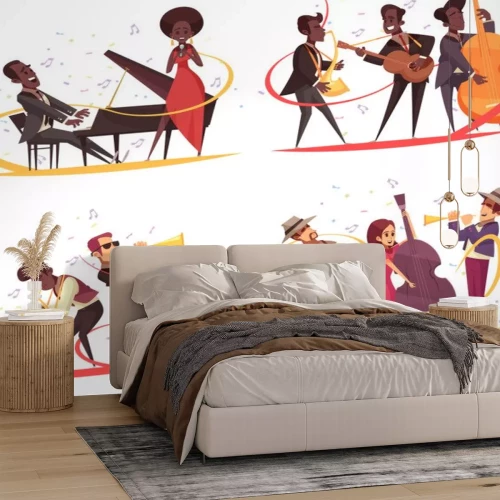 Sticker  Jazz Musicians Design Concept
