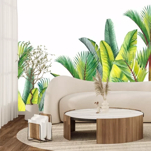 Sticker  Feuilles tropicales palmiers et bananiers