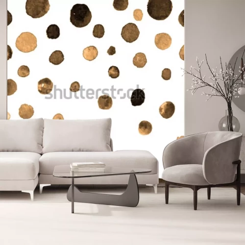 Sticker  modèle sans couture aquarelle à pois. textile, carrelage, papier peint, impression d'emballage. carte postale, bannière ou abstrait. main noyer motif reproductible avec forme inégale de points col