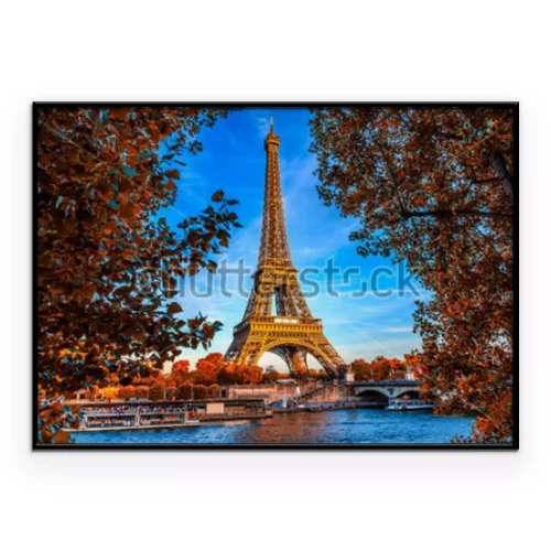 Poster  La tour Eiffel parmi les feuilles d'automne