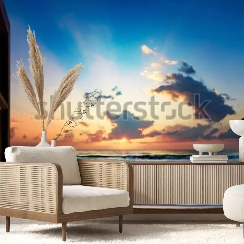 Papier peint  Terrasse donnant sur la plage