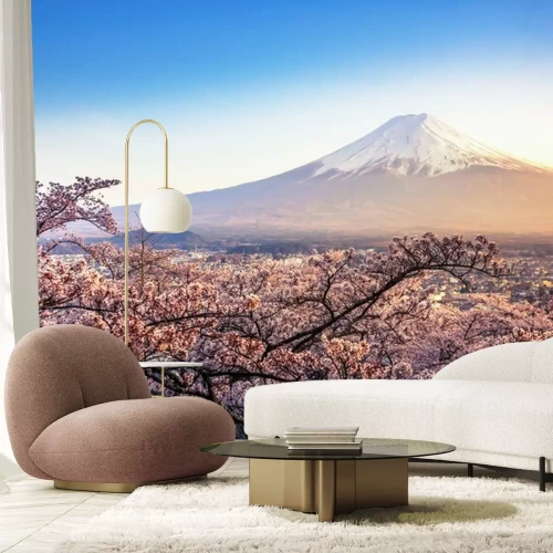 Papier peint  Tokyo et le Mont Fuji le matin