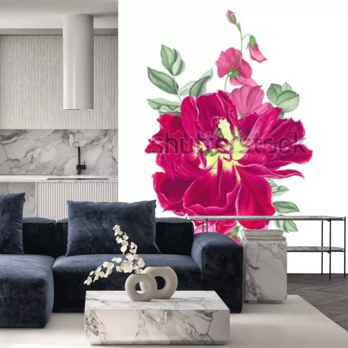 Sticker  Tulipes roses avec bourgeons