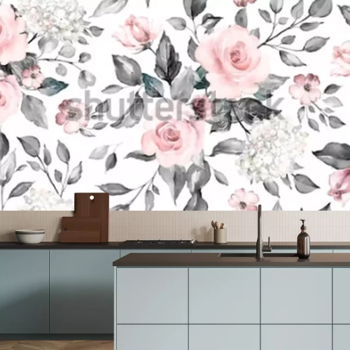 Sticker  Fleurs dans un style shabby chic