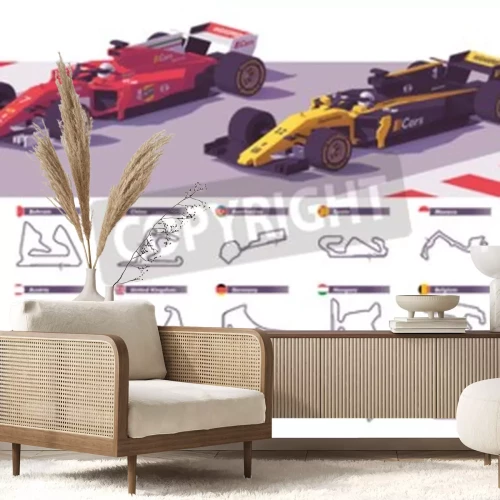 Sticker  Vector motor racing tracks