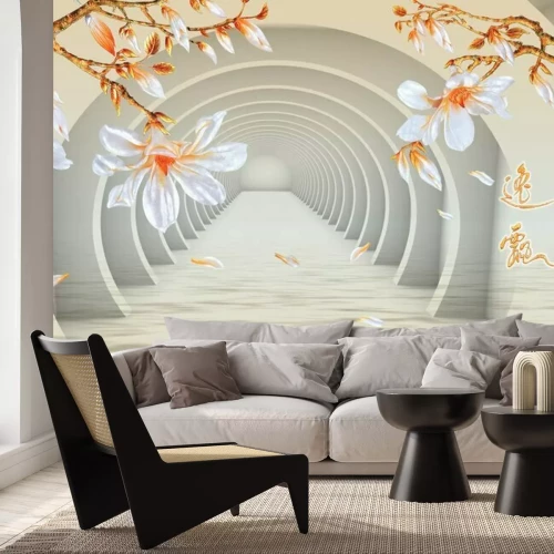 Papier peint  Background with floral design